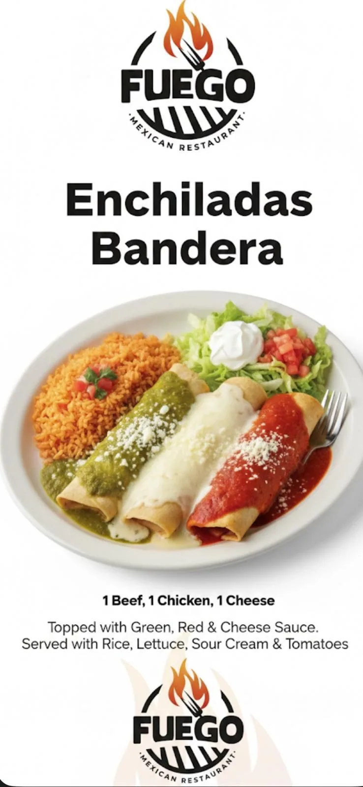 Fuego Enchiladas Bandera