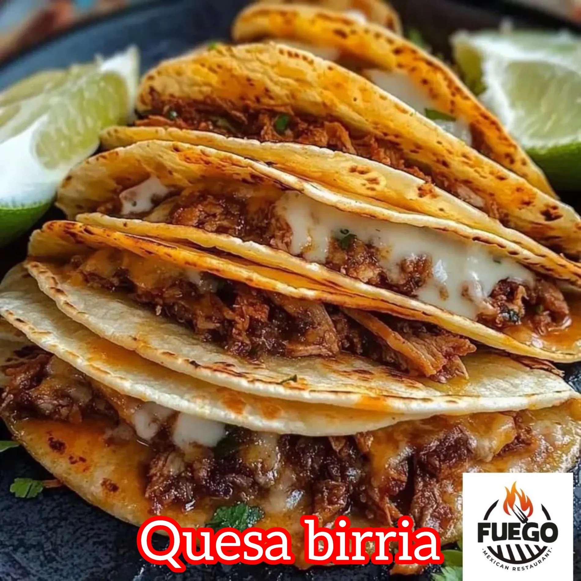 Fuego quesabirria tacos