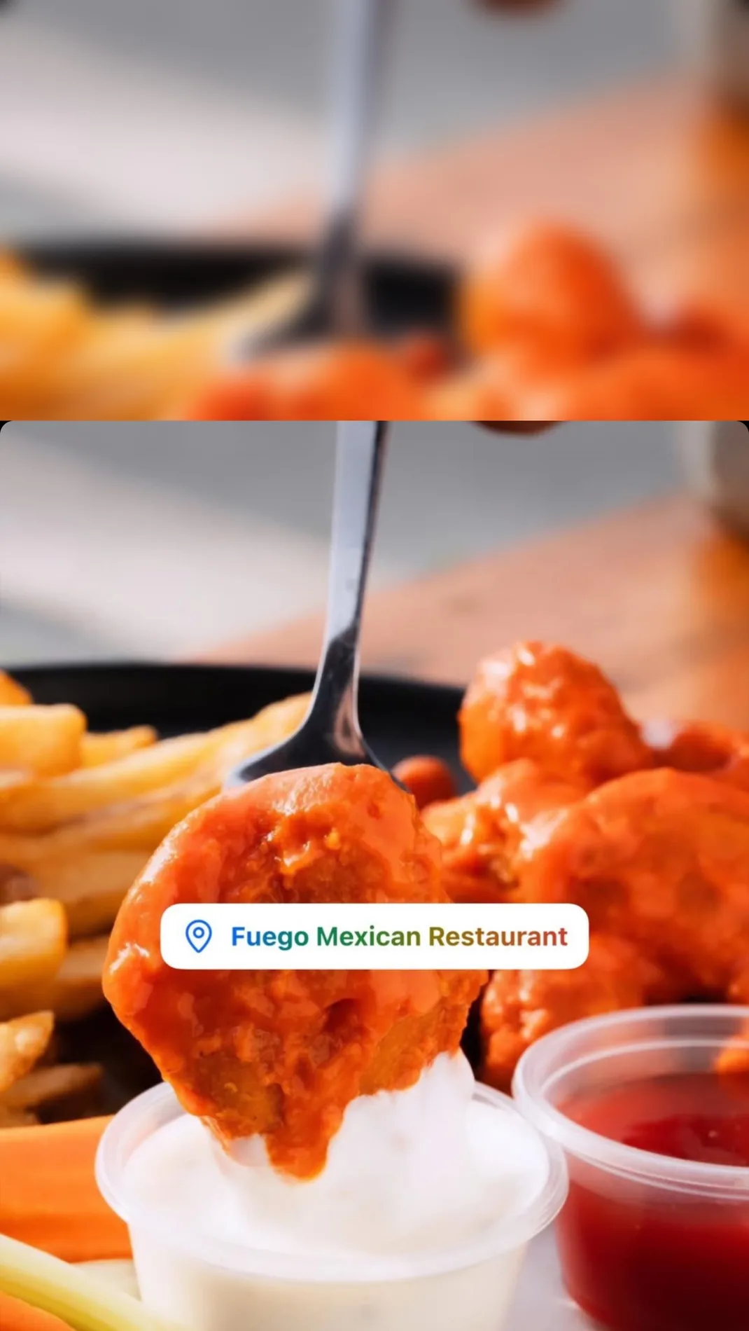 Fuego wings and fries